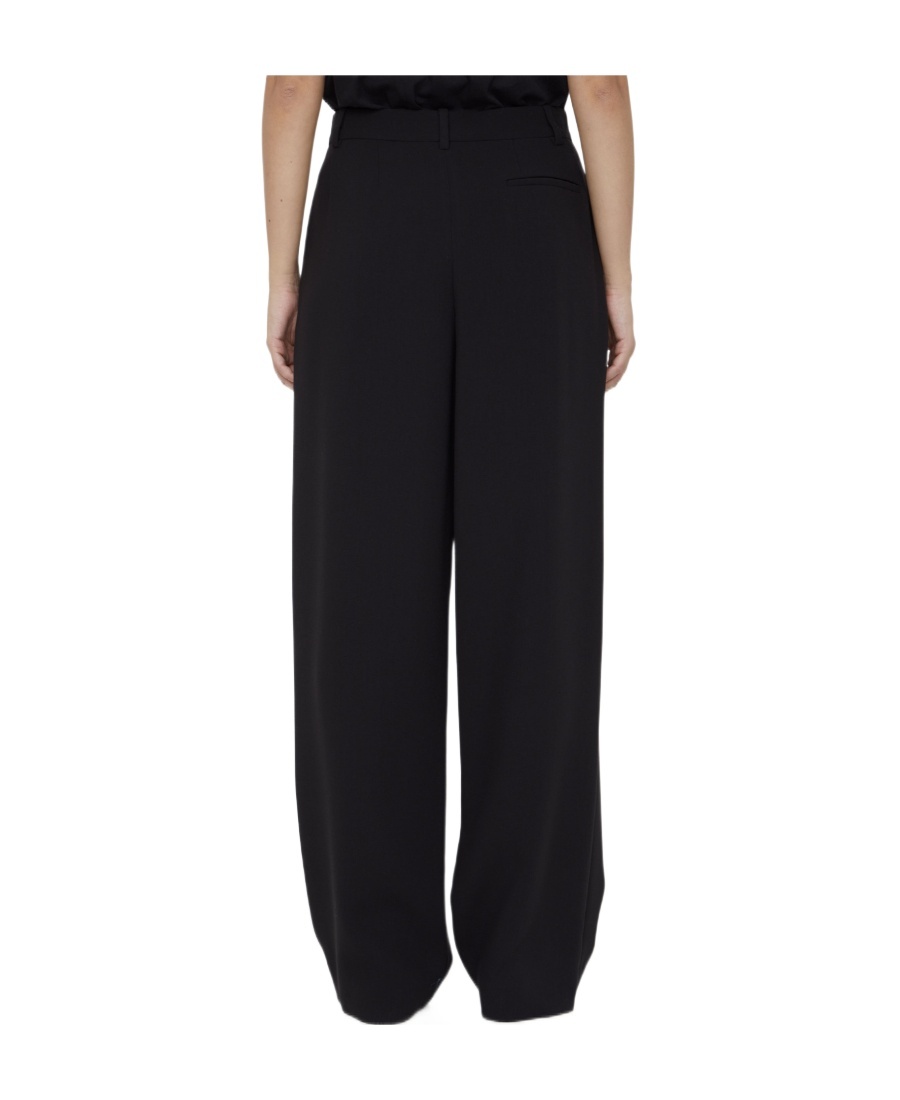 The Row Rufos Wide Leg Trousers In Black