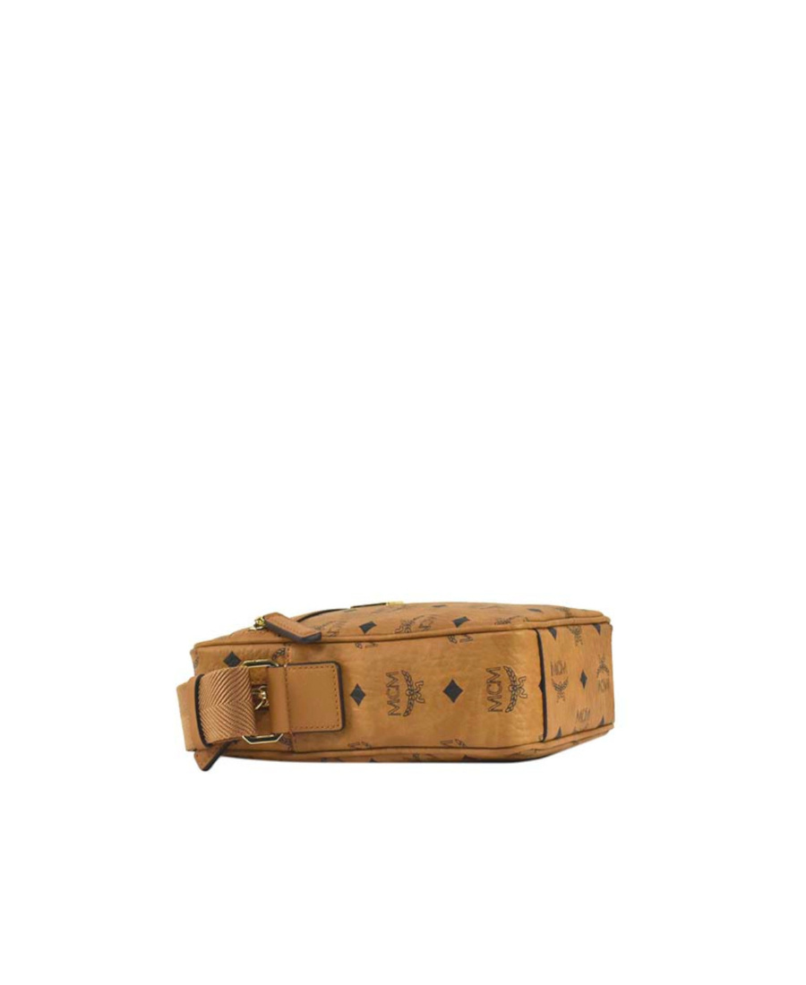 Mcm Logo Letter Shoulder Bag In Brown