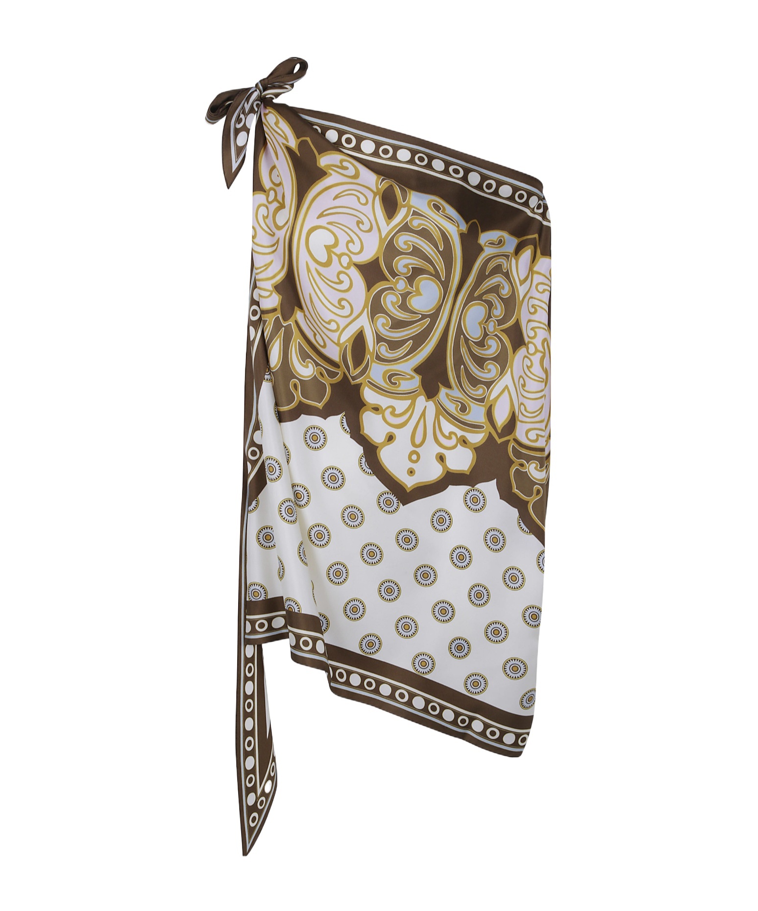 La Doublej Full-coverage Square Scarf Top In Multi