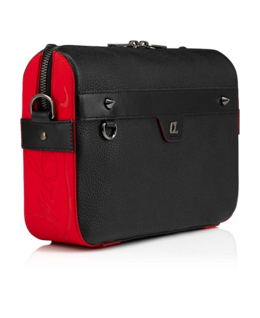 Christian Louboutin Ruisbuddy Leather Messenger Bag In Black