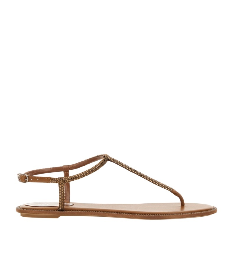 René Caovilla Diana Sandals In Brown