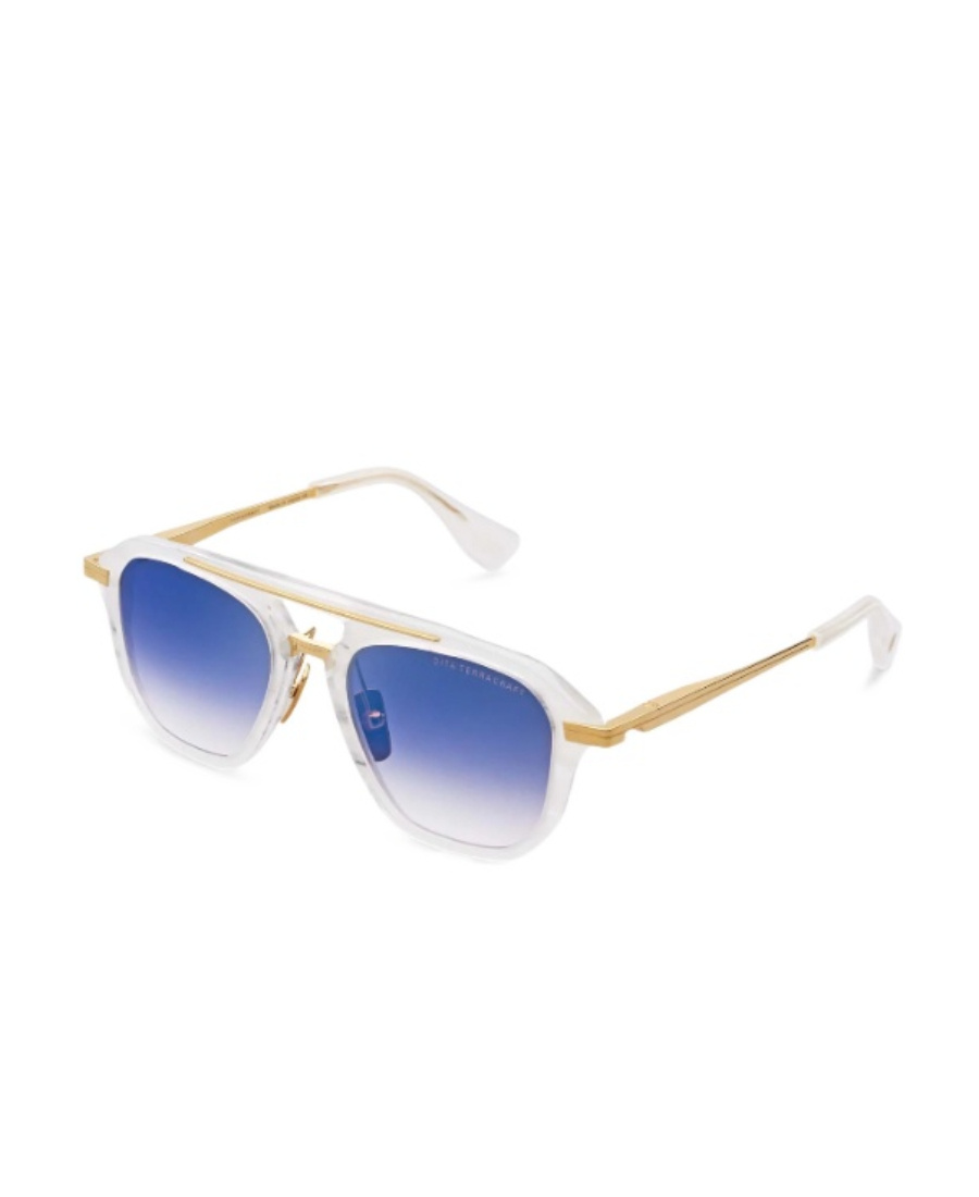 Dita Eyewear Geometric Frame Sunglasses In White