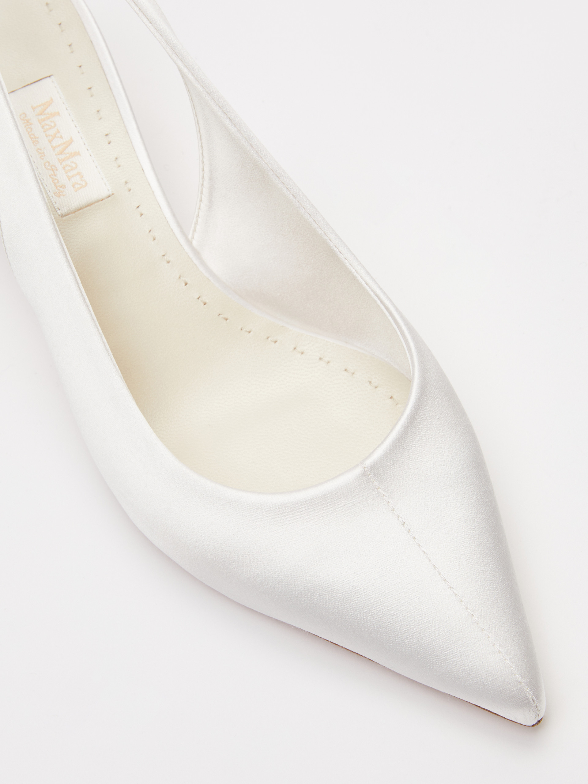 Max Mara Pointed High-heeled Sandals In White