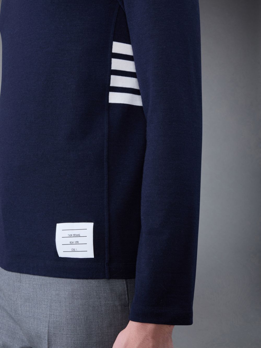Thom Browne Oversized Cotton Long Sleeve T-shirt In Black