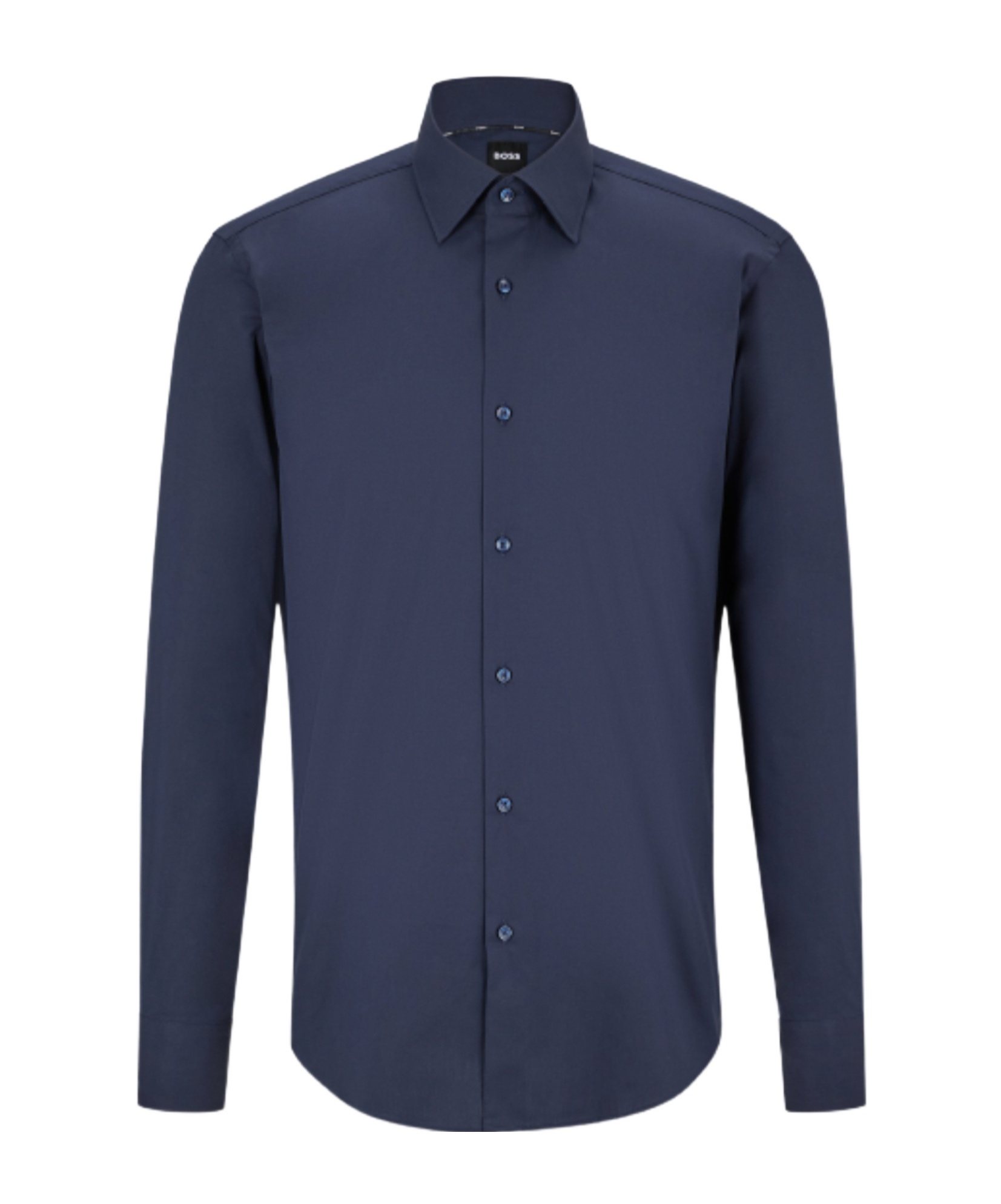 Hugo Boss Long-sleeve Button-up Shirt In Blue