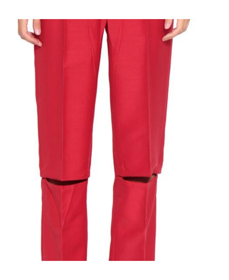 Celine Detachable Casual Pants In Red