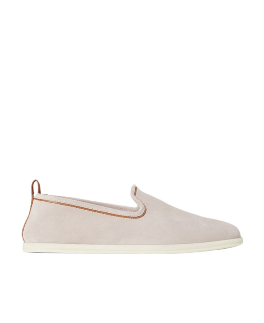 Loro Piana Venice Walk Mokasin Shoes In Nude