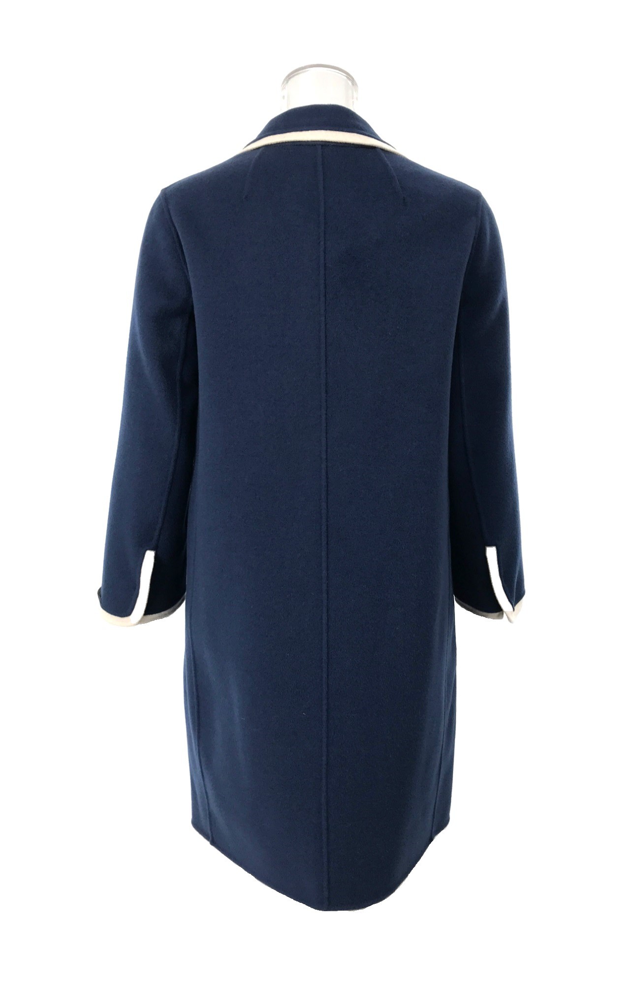 Max Mara Long-sleeved Coat In Blue