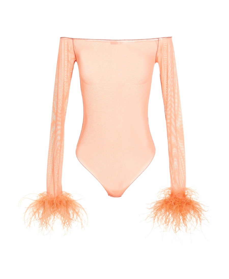 OSEREE PERSPECTIVE MESH JUMPSUIT