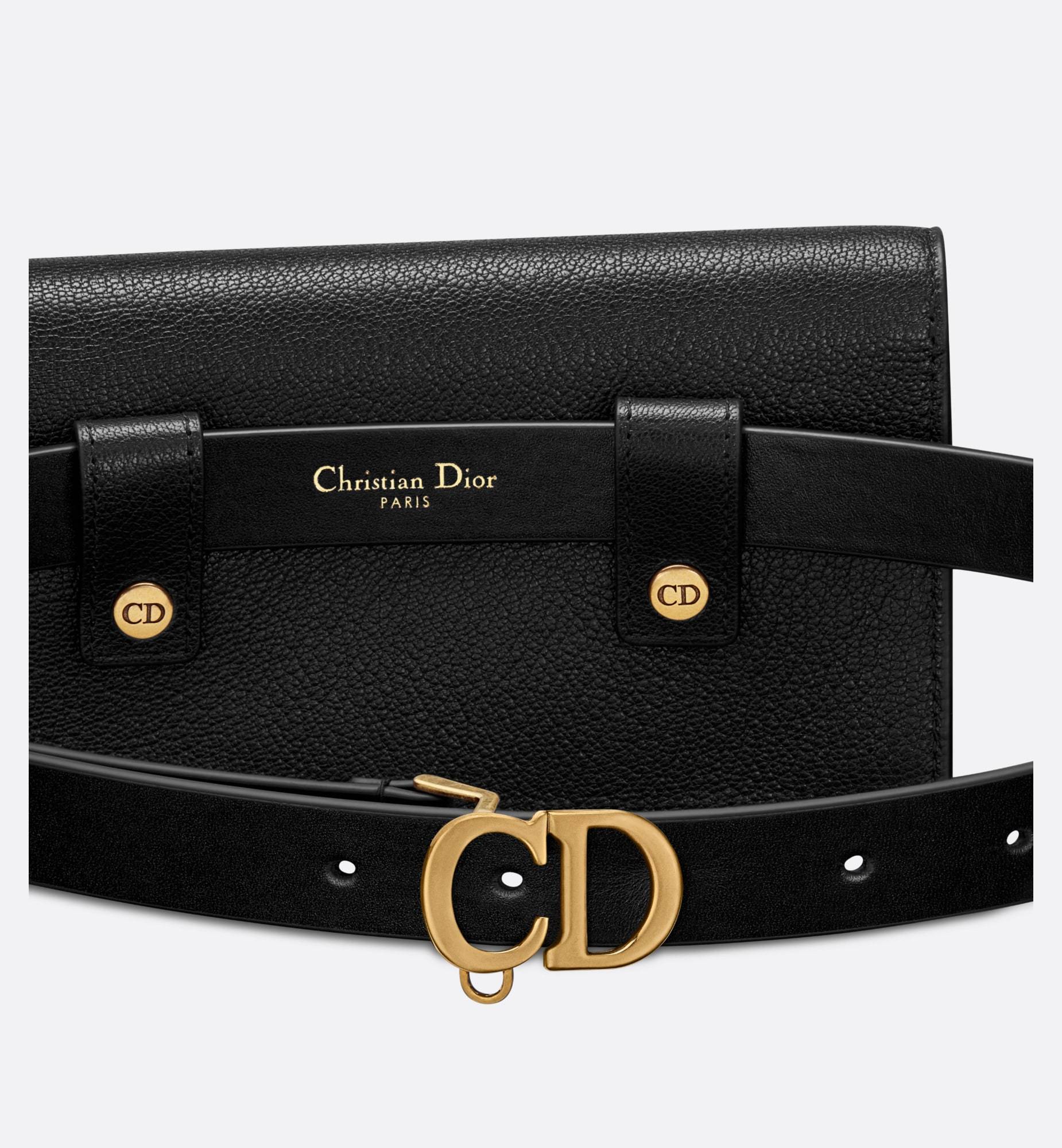 Dior Saddle Removable Bag Belt In Black