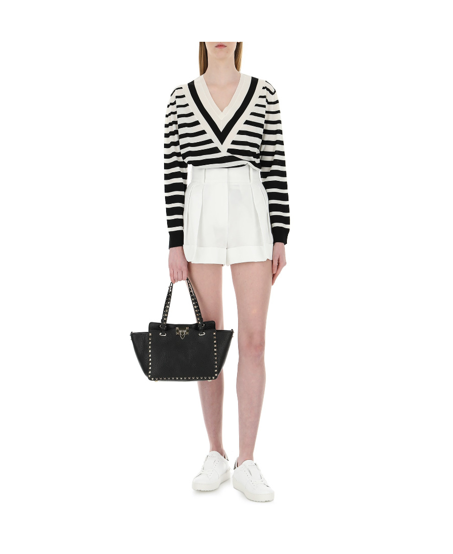 Valentino Vltn Open Sneakers In White