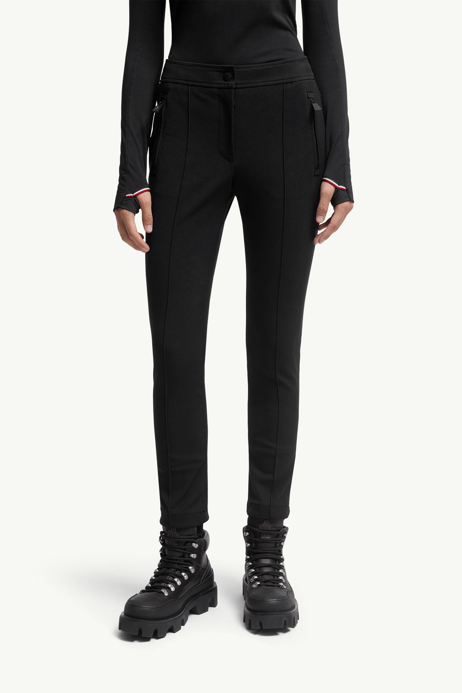 Moncler Twill Trousers In Black