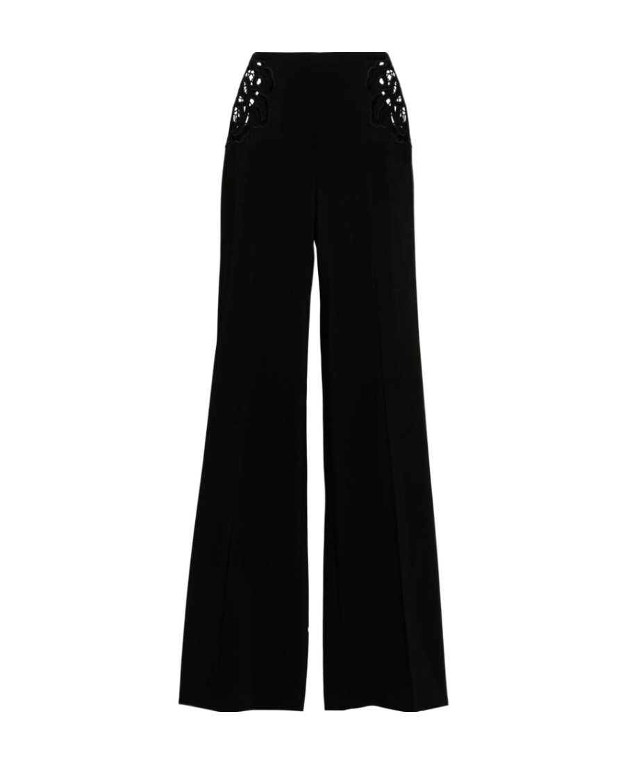 Stella Mccartney Cropped Straight Leg Wool Trousers In Black