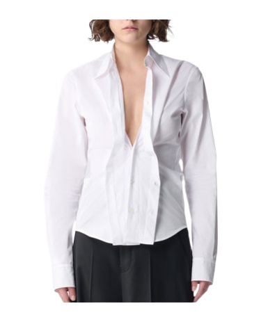 Ann Demeulemeester Long-sleeved Shirt In White