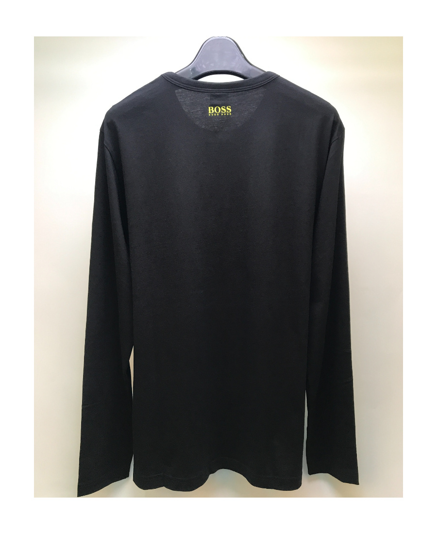 Hugo Boss Logo Details Long-sleeved T-shirt In Black