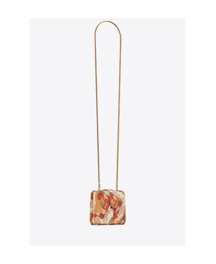 Saint Laurent Logo Mini Bag In Nude