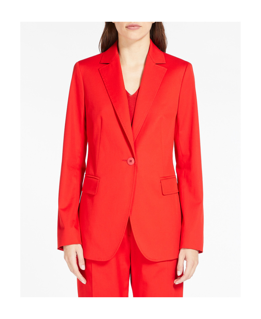 Max Mara Single-breasted Blazer In Red