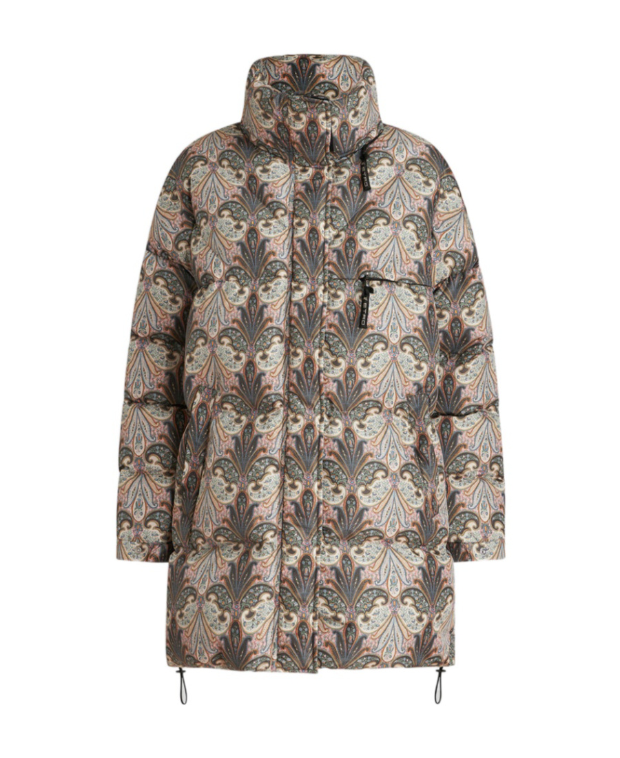 Etro Paisley-print Long-sleeved Puffer Jacket In Multicolor