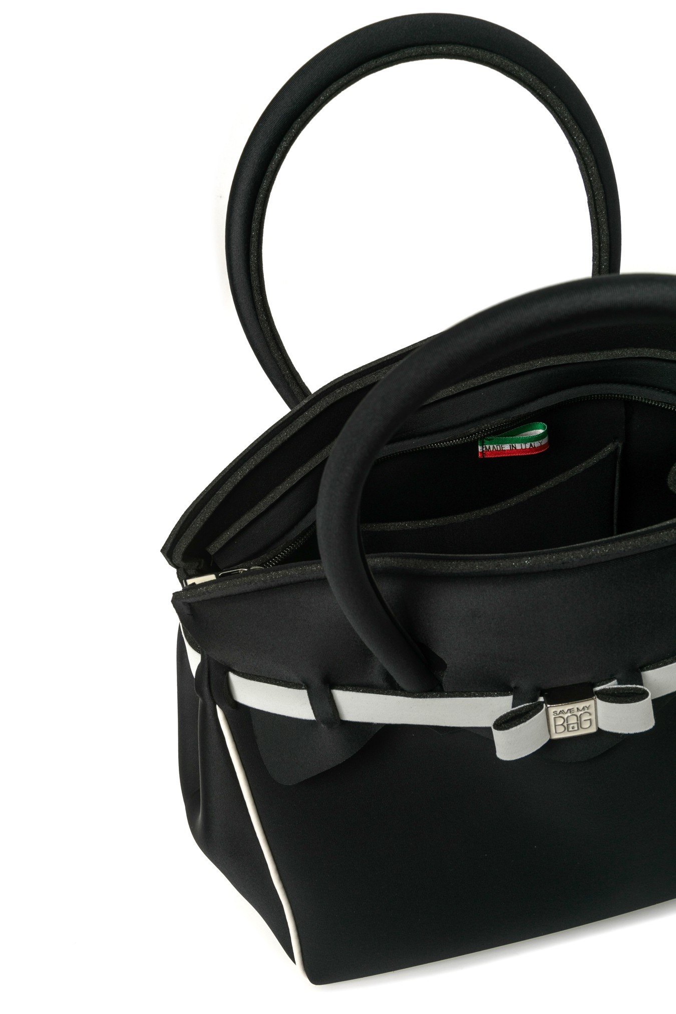 Save My Bag Miss Plus Olympics Contrast Handbag In Black