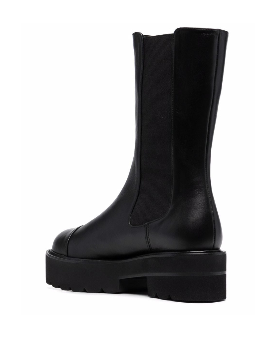 Stuart Weitzman Black High Boots With Thick Soles In Black
