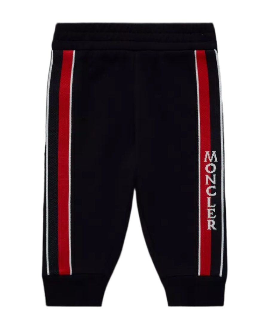 Moncler Logo-print Side-stripe Track Pants In Blue