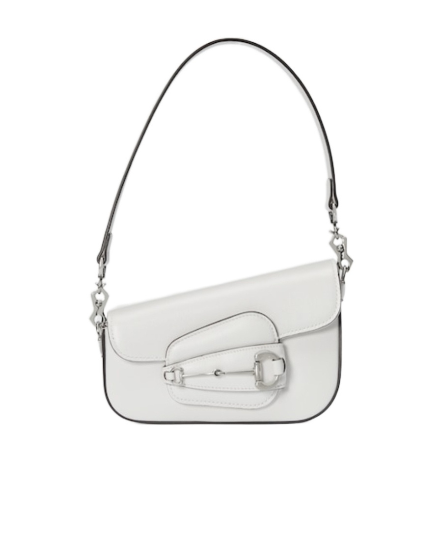 Gucci Mini Horsebit 1955 Shoulder Bag In White