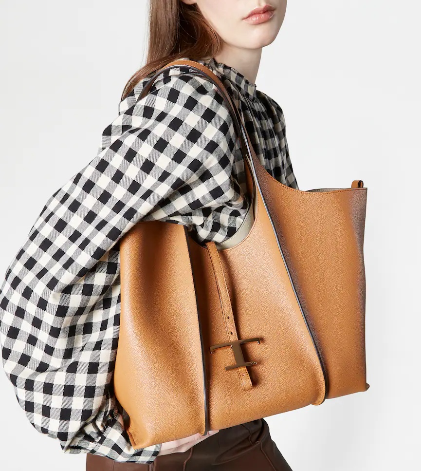 Tod's Timeless Shopping Bag In Leather Medium In Brown