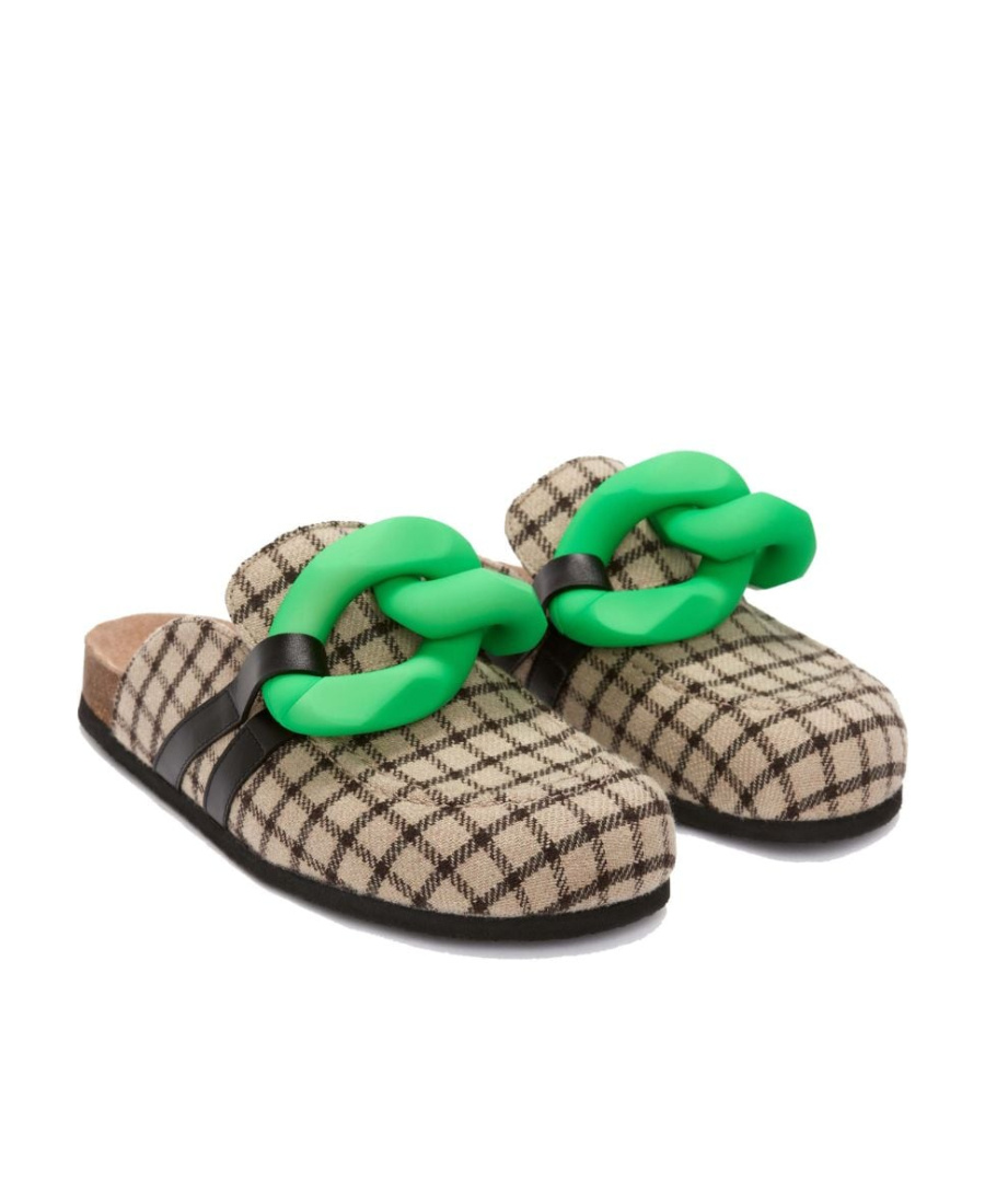 Jw Anderson Chain Suede Loafers In Multicolor