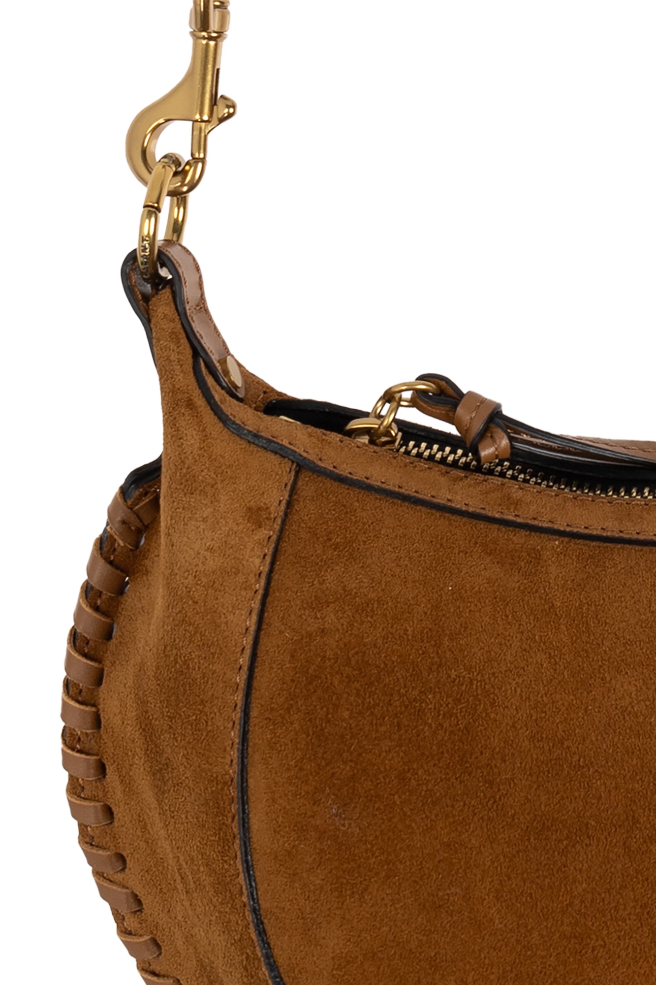 Isabel Marant 'oskan Moon' Brown Crossbody Bag With Front Logo Print In Brown