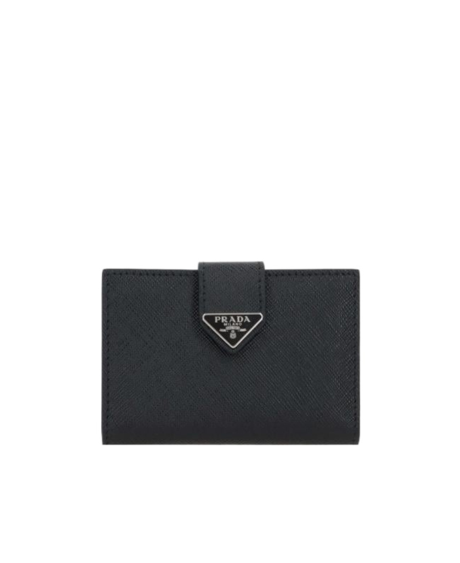 Prada Mens Black Re-nylon Small Recycled-nylon And Leather Wallet In Black