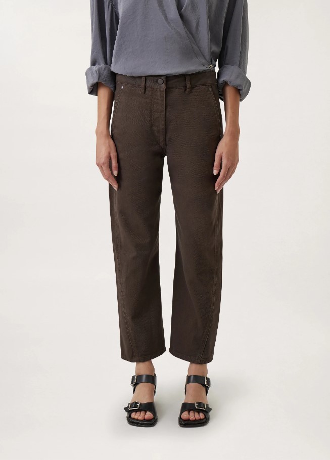 Lemaire Four-pocket Straight Trousers In Brown