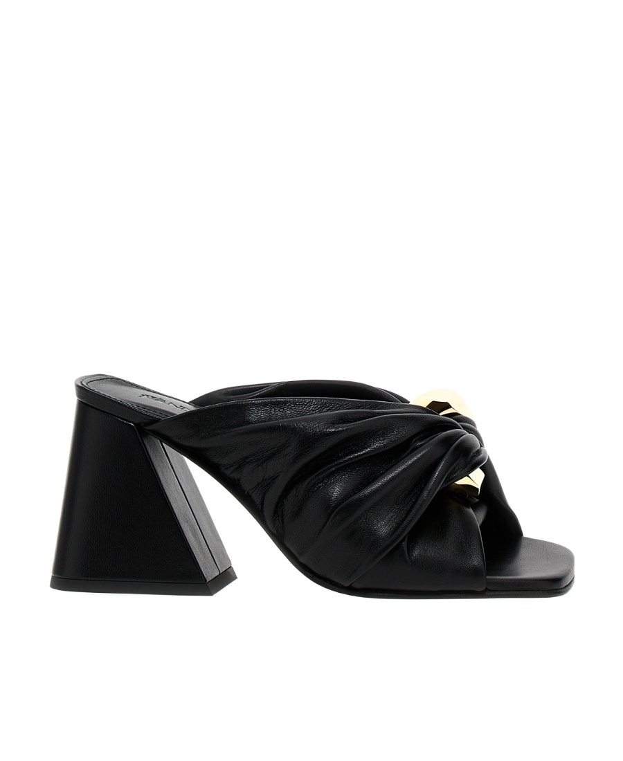 Jw Anderson Chain Twist High-heeled Sandals In Black
