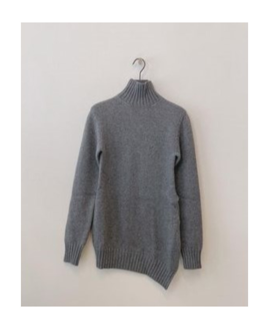 Jil Sander Waffle-knit Asymmetric Jumper In Gray