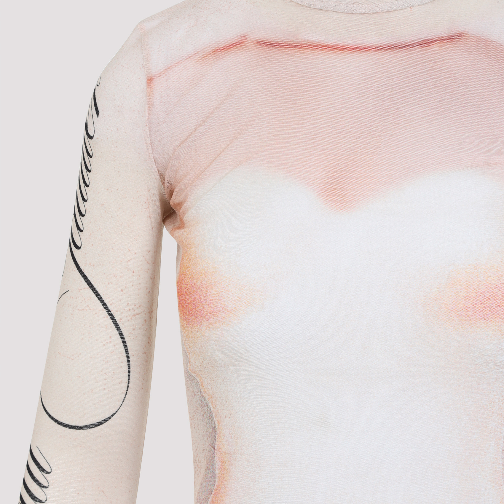 Jean Paul Gaultier Mesh Coat In White