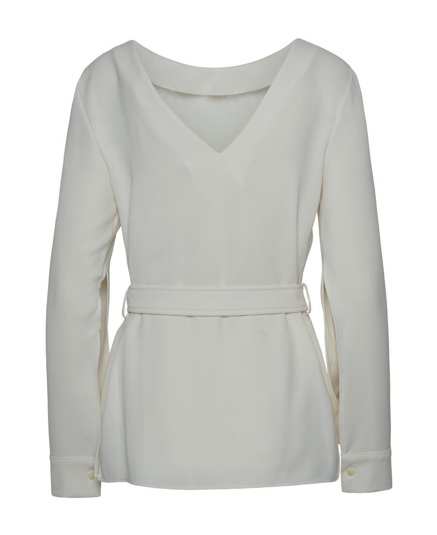P.a.r.o.s.h White Polyester Blouse In Gray