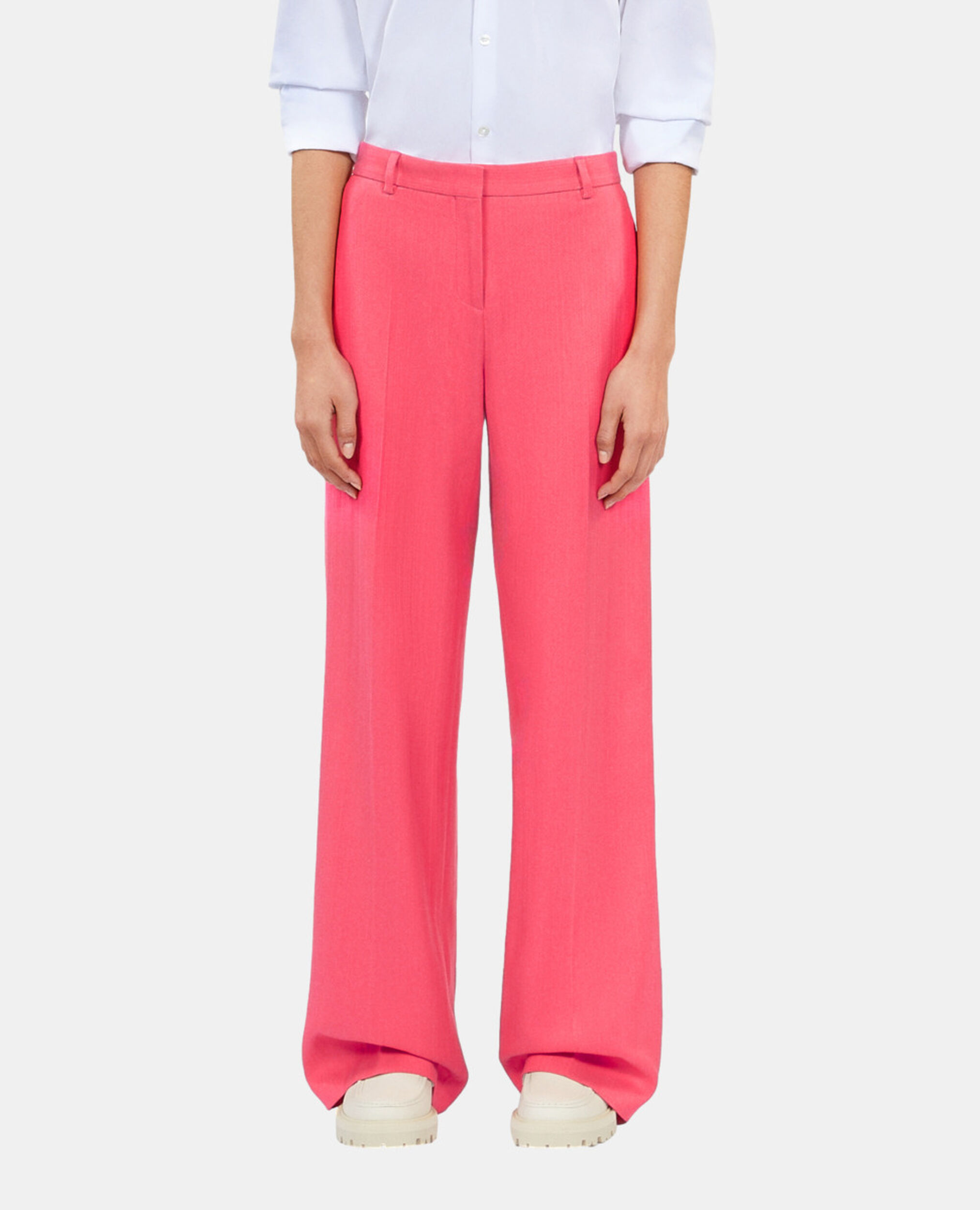 Shop The Kooples Belt-loop Suit Pants In Vintage Pink