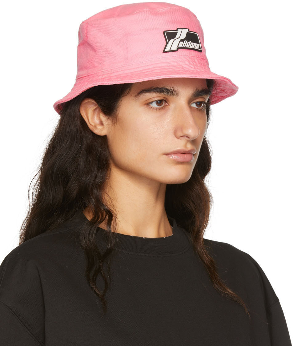 We11 Done Logo-patch Bucket Hat In Black