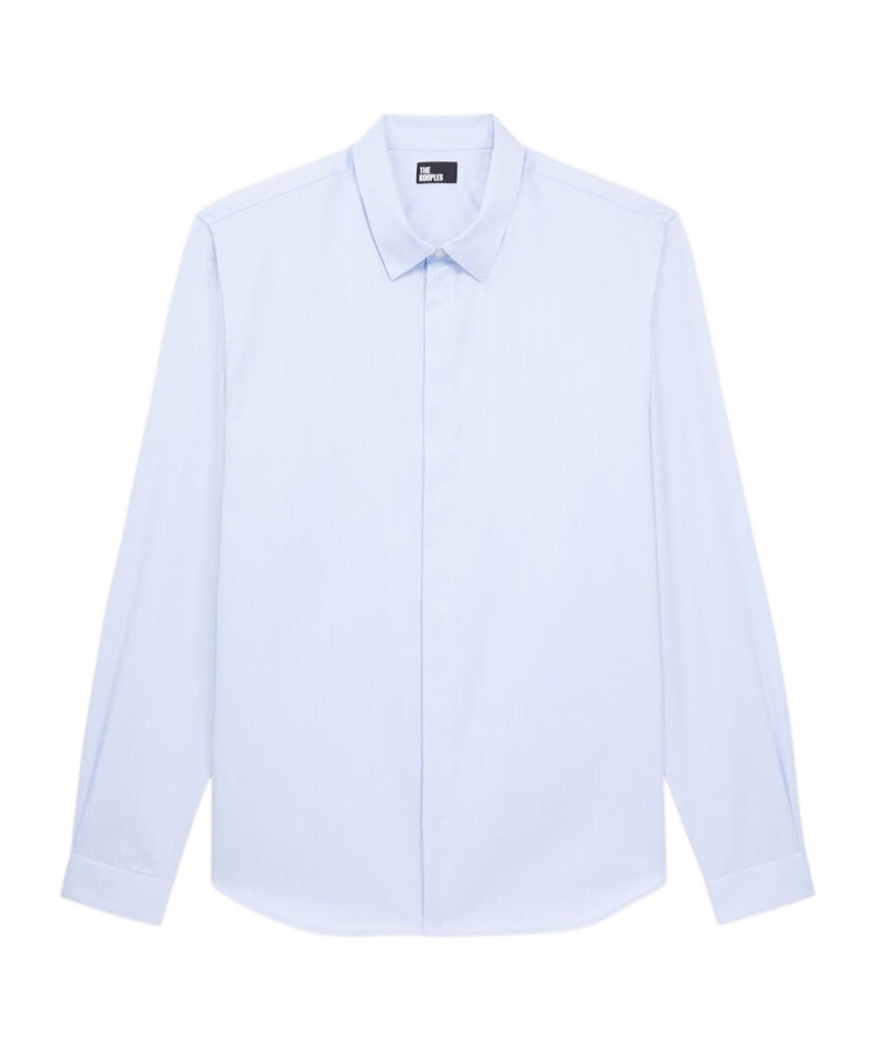 The Kooples Long-sleeved Shirt In Blue