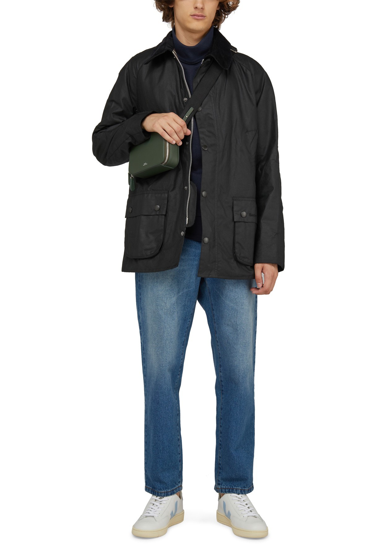 Shop Barbour Long-sleeved Casual Jacket In Black