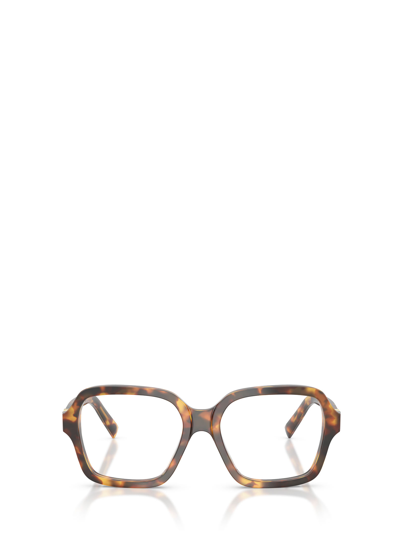 Miu Miu Tortoiseshell-pattern Square-frame Glasses In Brown