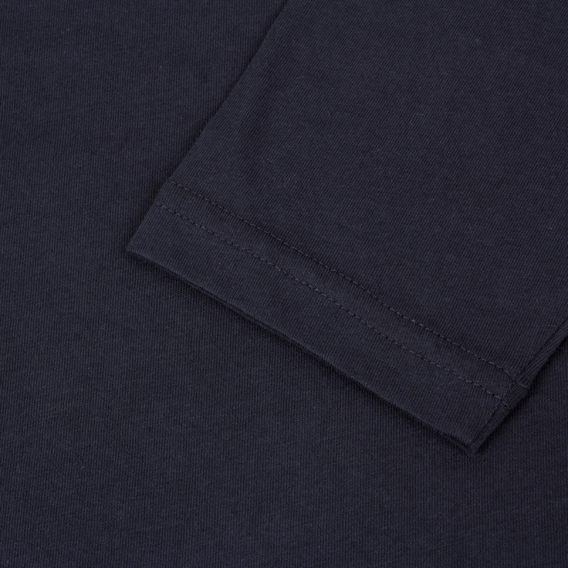 Burberry Logo Long-sleeved T-shirt In Blue