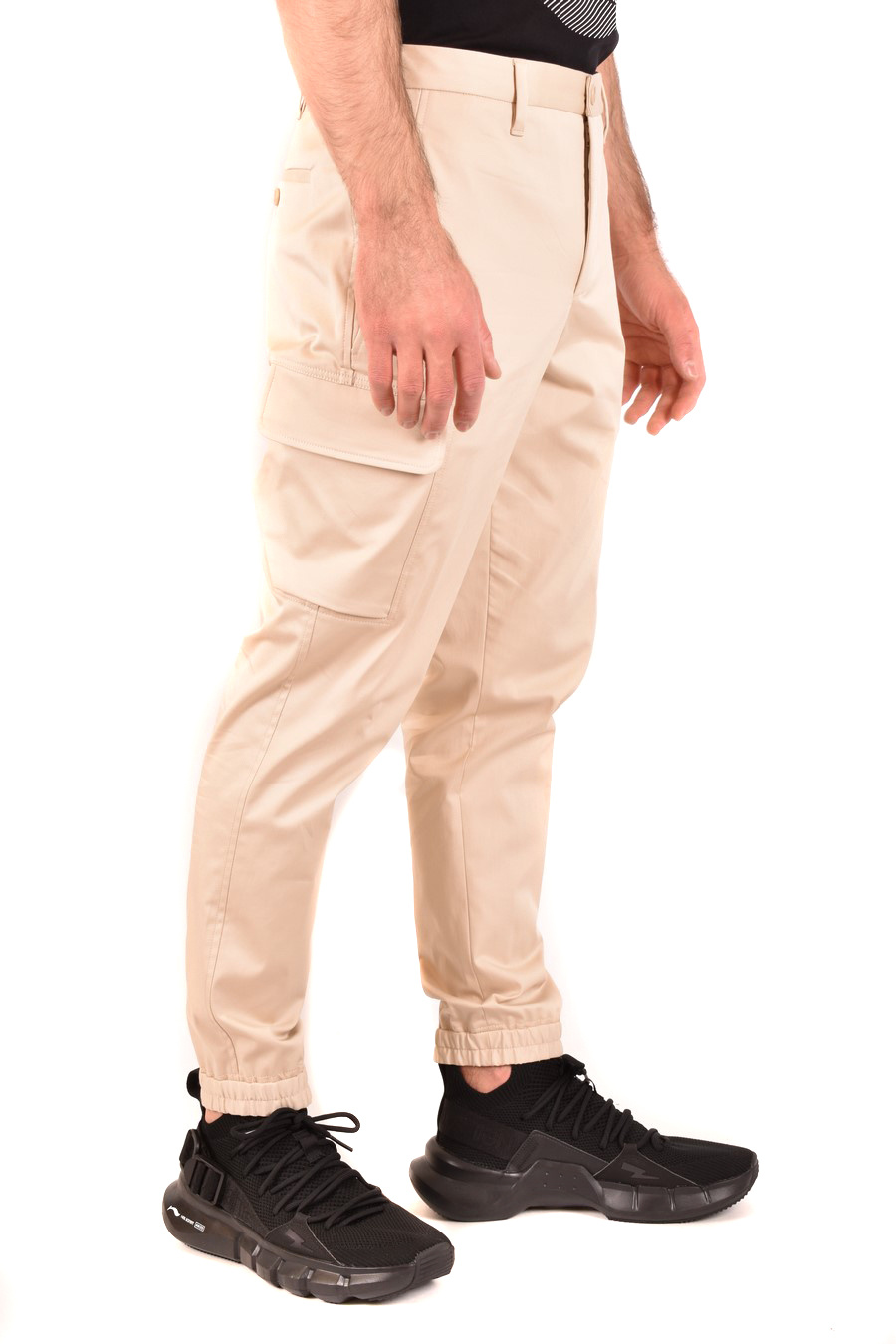 Neil Barrett Sky Blue Relaxed Fit Trousers In Nude