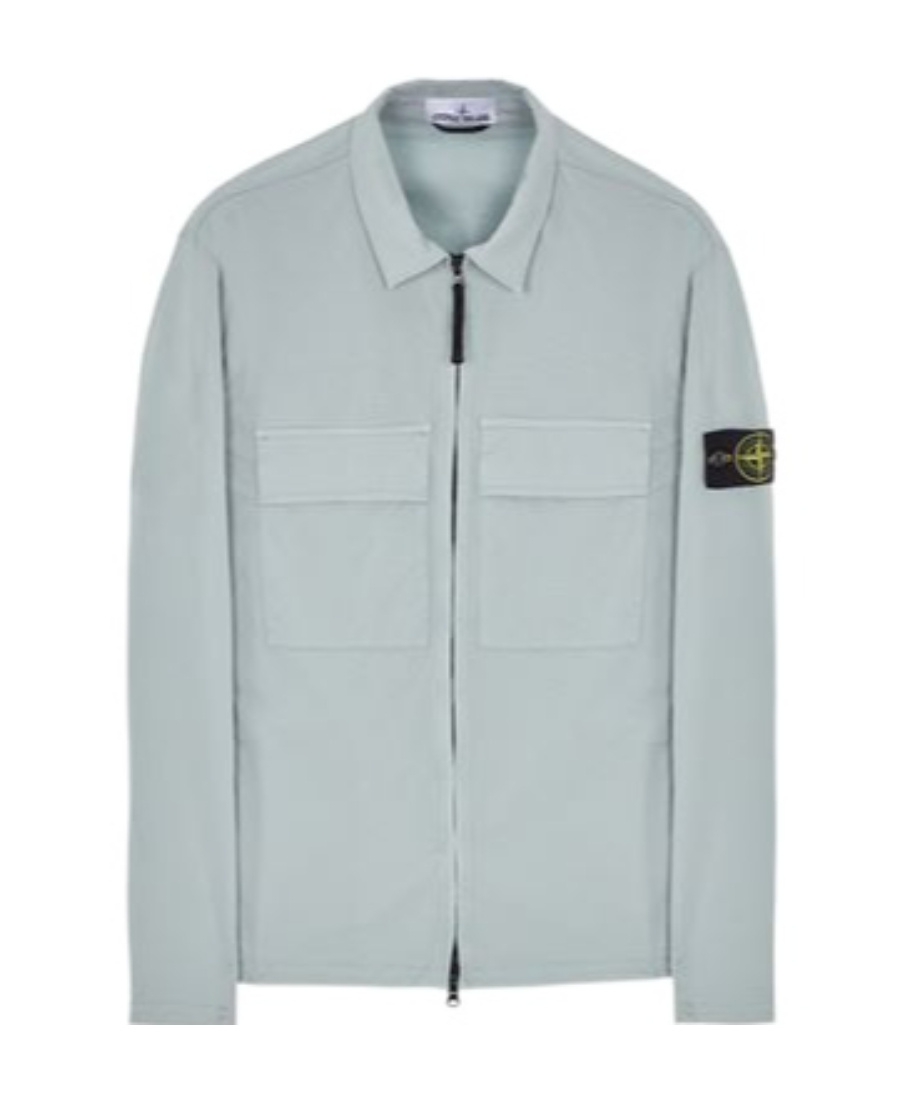 Stone Island Compass-motif Cargo Jacket In White