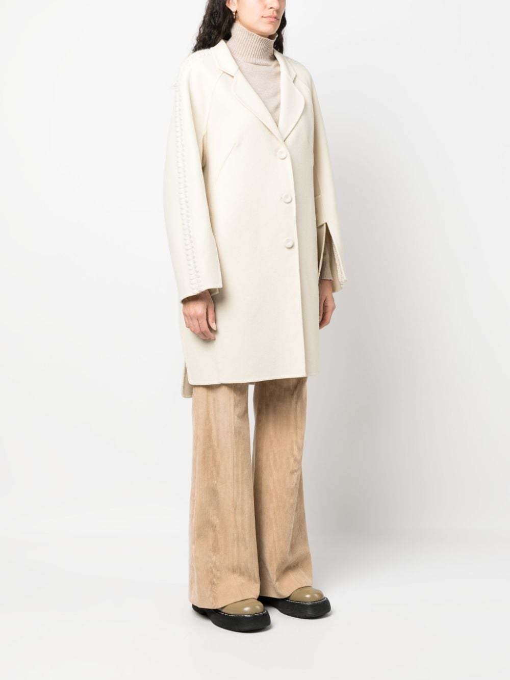 Ermanno Scervino Notched-lapels Wool Coat