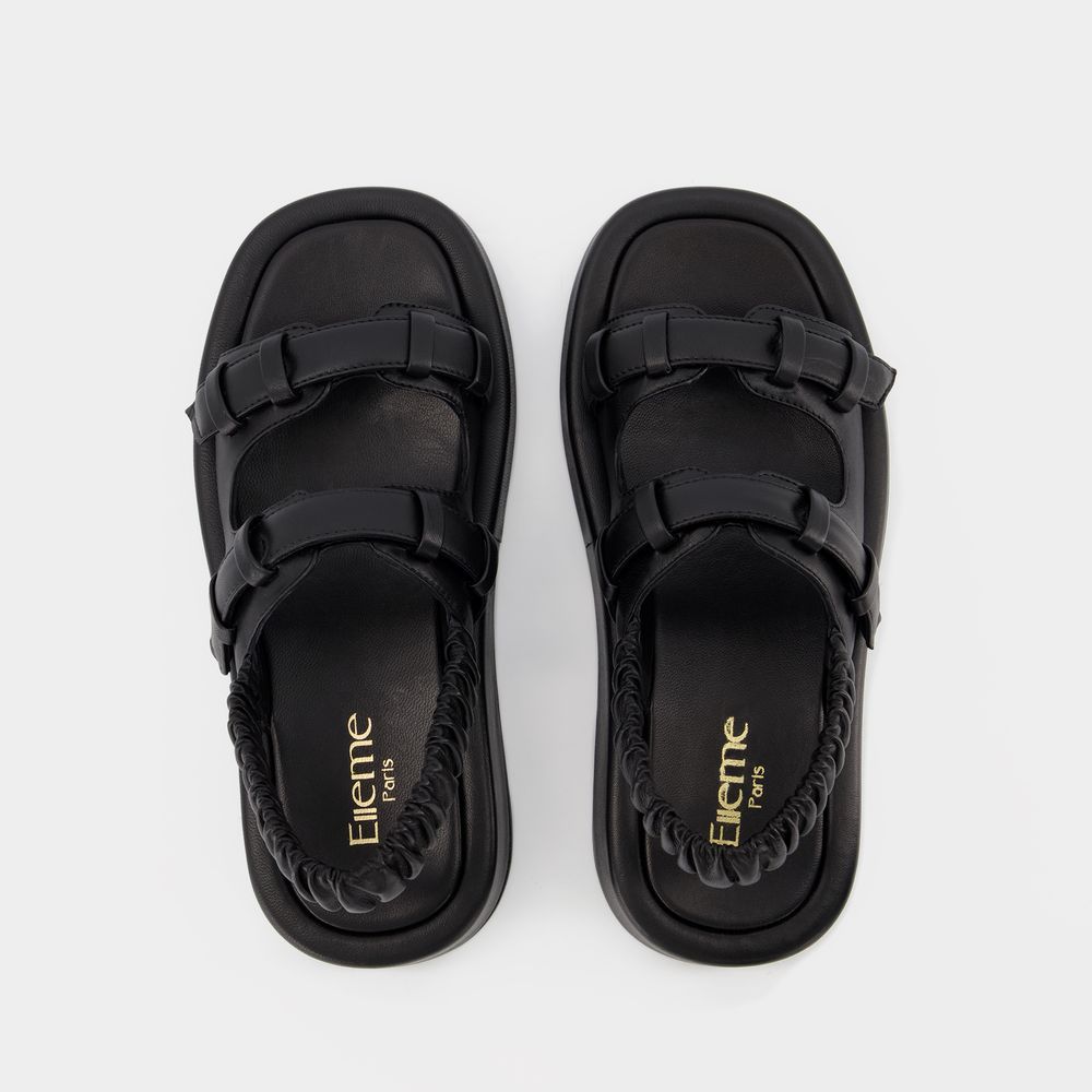 Shop Elleme Paris Elleme Loop Platform Slingback Sandals In Black