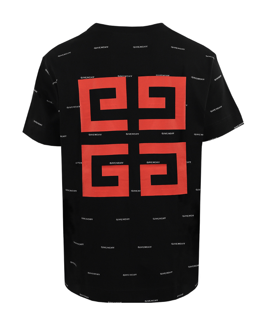 Givenchy 4g Logo-print Cotton T-shirt In Black