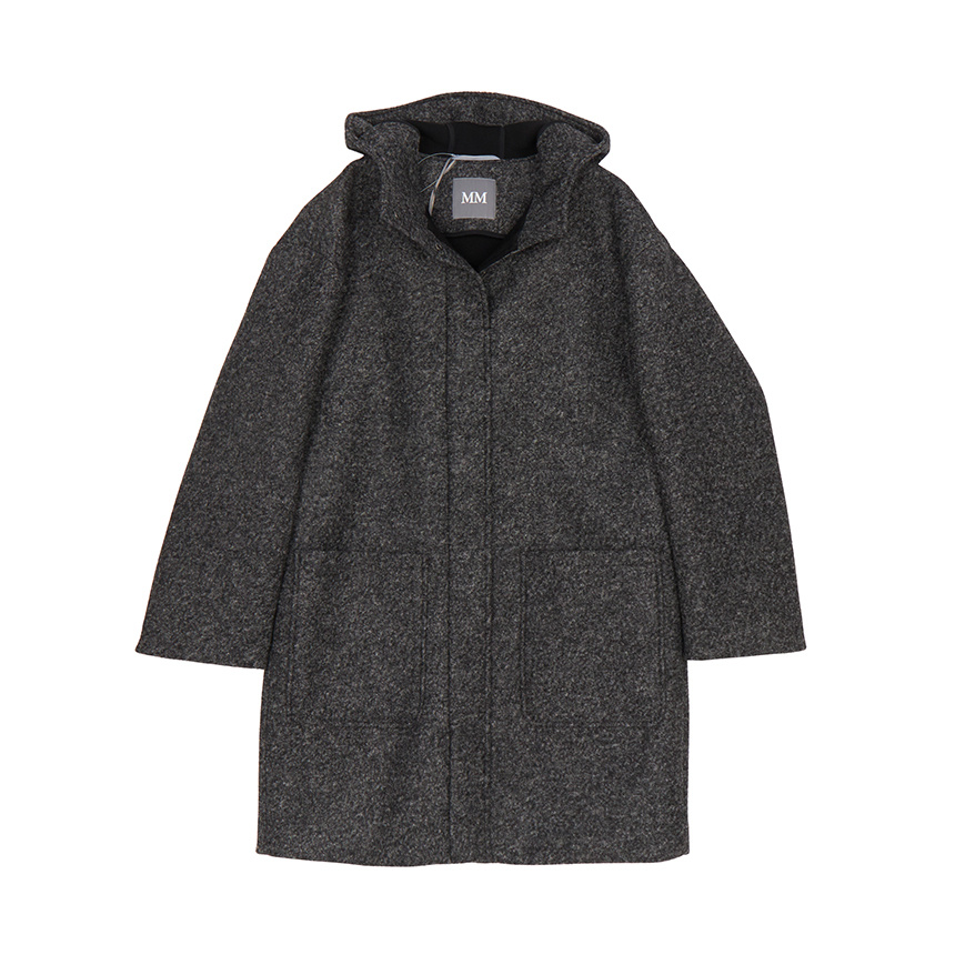 Max Mara Hooded Coat In Gray