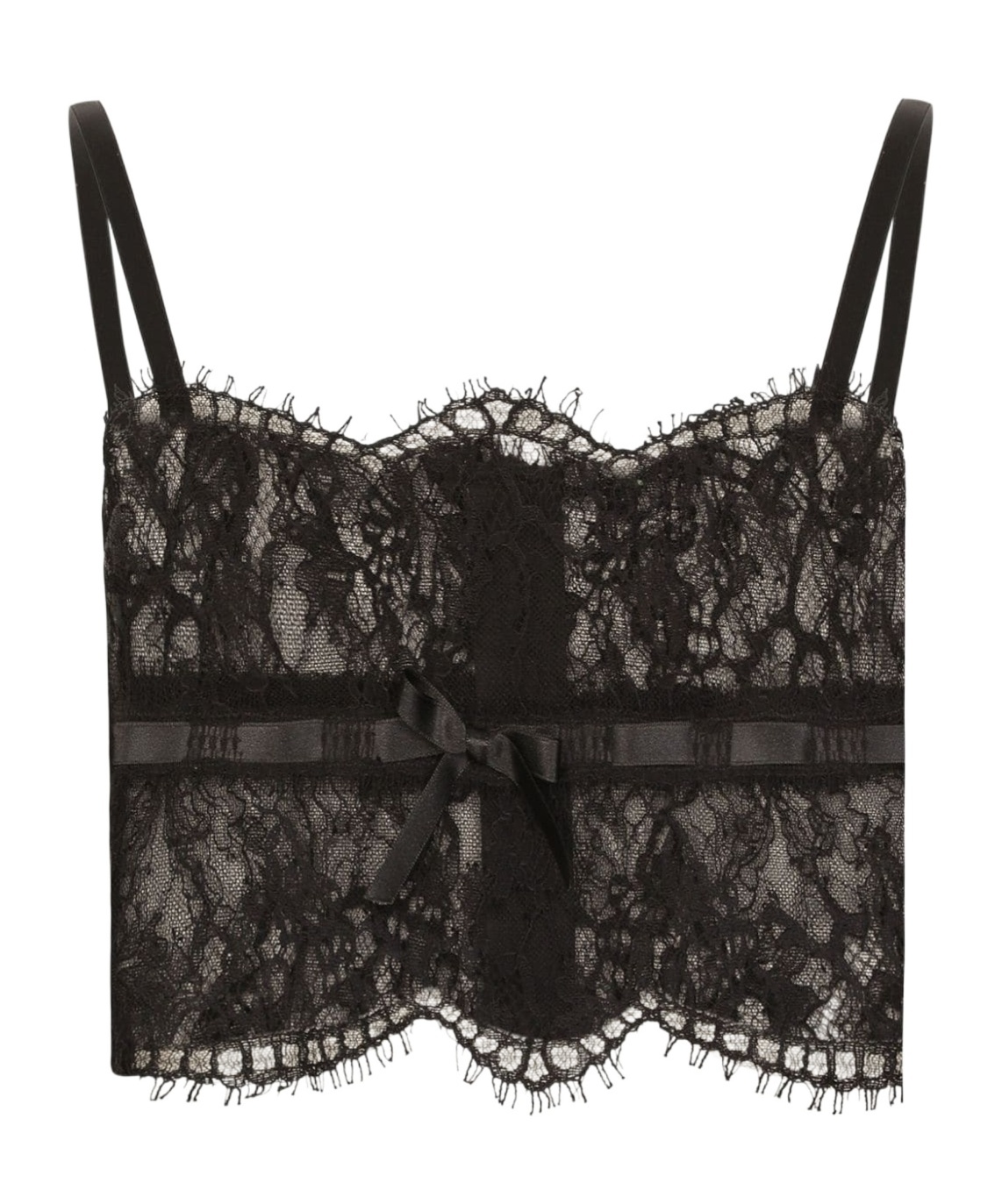 Dolce & Gabbana Floral Lace Corset In Black