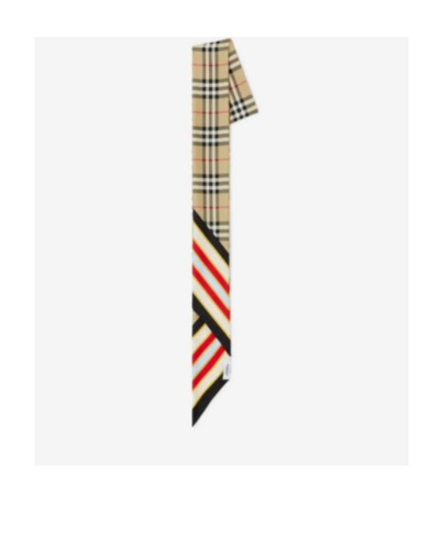 BURBERRY VINTAGE CHECK-PATTERN SKINNY SCARF