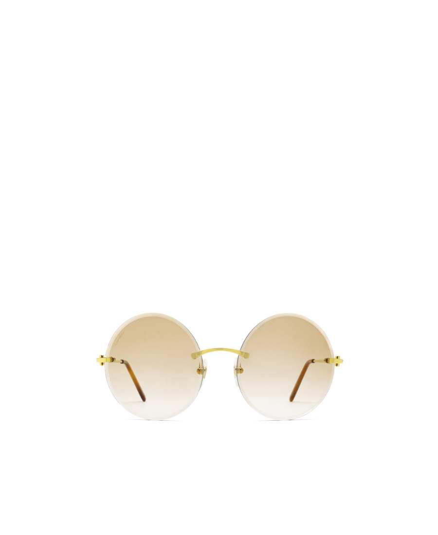 Cartier Oval-frame Sunglasses In Gold